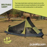WEANAS 1-2 Backpacking Tent Double Layer Large Space for Outdoor Camping LimeGreen   